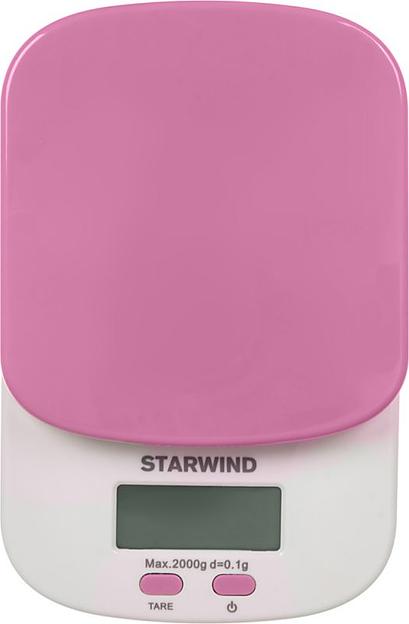 Весы кухонные электронные Starwind SSK2157 макс.вес:2кг розовый фото 2