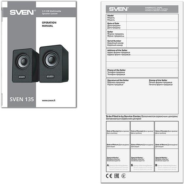 АС SVEN 135, черный (6 Вт, питание USB) Sven SV-020231 фото 4