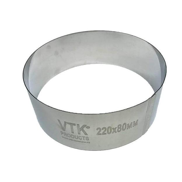 Форма для выпечки и заморозки Кольцо диаметр 220 мм высота 80 мм фото 2