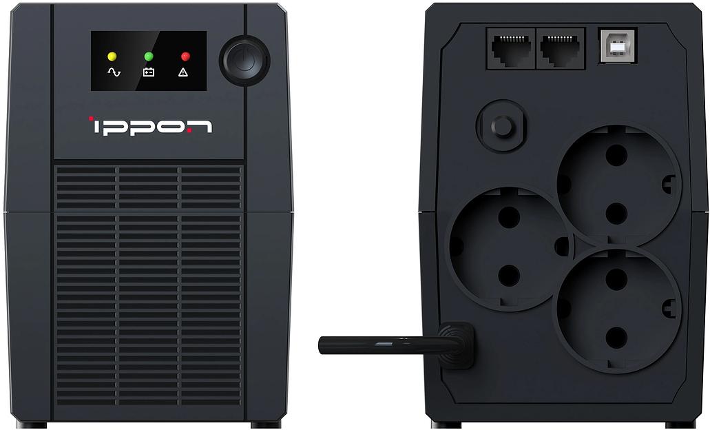 Источник бесперебойного питания Ippon Back Basic 650S New Euro 360Вт 650ВА черный фото 4