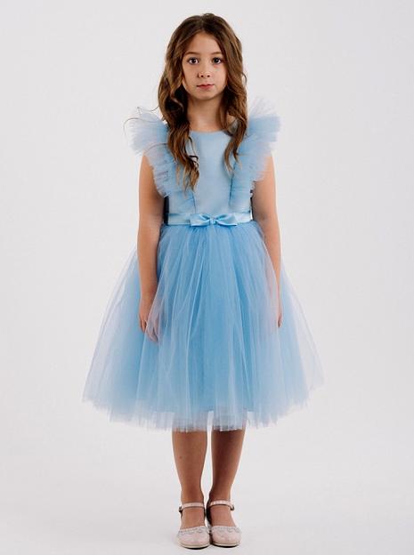 Платье для девочки Энди нарядное, голубое, 22-205_2, опт фото 5