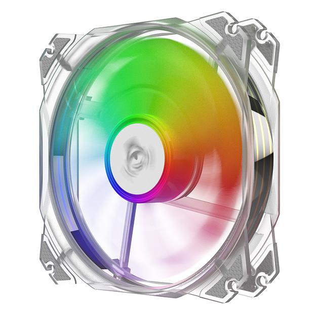 Вентилятор Alseye M120-P, 120мм, 1200rpm, 3-pin+Molex, прозрачный/RGB, 68.4CFM, 20.4дБ (AS.04.01.0001) фото 1