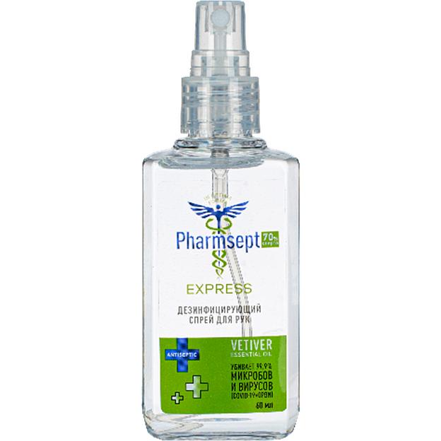 Профессиональный дезинфицирующих кожный антисептик Фармсепт Экспресс, 60 мл фото 1