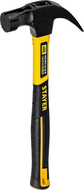 STAYER Hercules-M, 450 г, молоток-гвоздодёр столярный с фиберглассовой рукояткой, Professional (2027-450) фото 2
