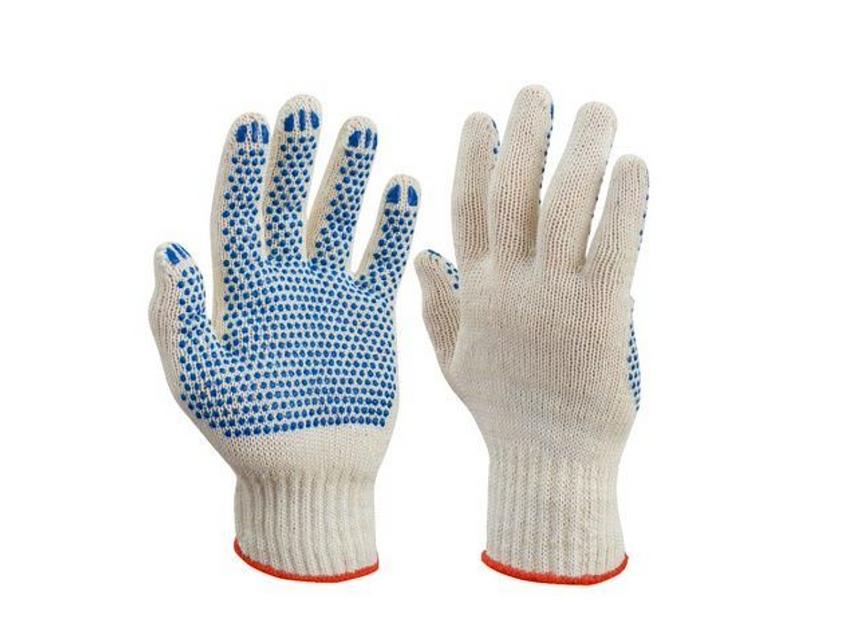 Перчатки х/б с ПВХ нанесением «Люкс-Точка» 10 класс 5 нитей фото 1
