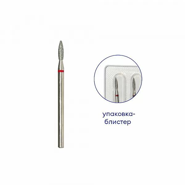 Фреза алмазная пламя, диам.: 2,1 мм, абразив мелкий №6538 ОПТ фото 1