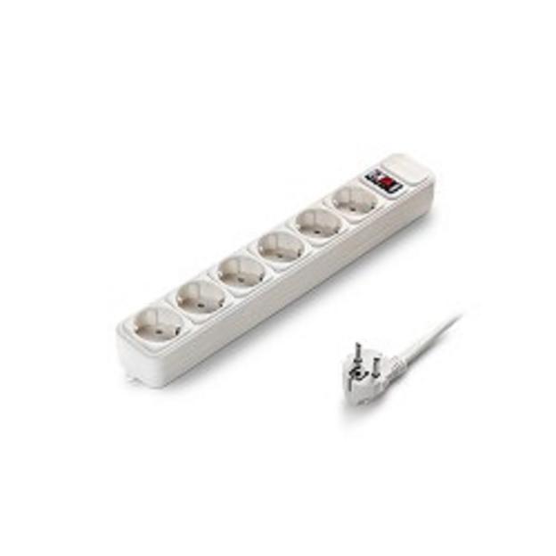 Exegate EX221172RUS Сетевой фильтр Exegate SP-6-1.8W (6 розеток, 1.8м, евровилка, белый) фото 1