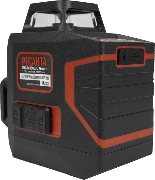 Лазерный уровень Ресанта ПЛ-3Х360ШС Green фото 4