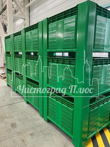 Ящик-поддон пластиковый 1120x1120x770 Apple box фото 8