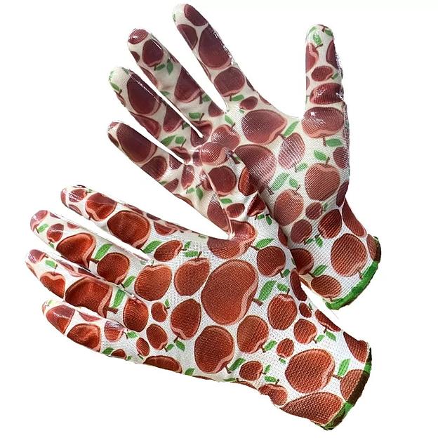 Садовые перчатки с расцветкой ОПТ фото 1