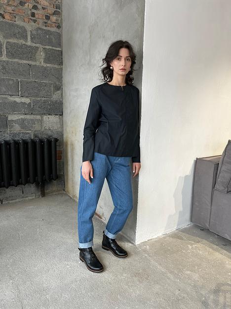 Женская рубашка асимметричная опт фото 3