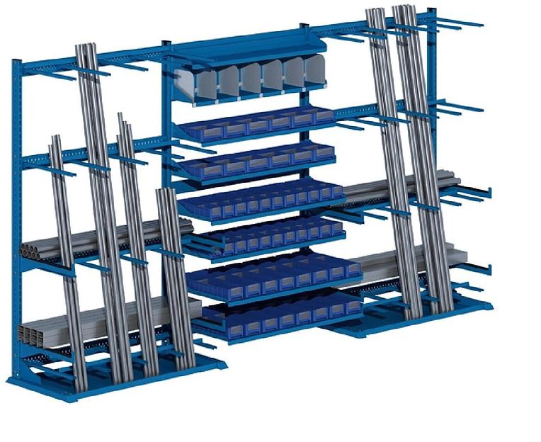 Стеллаж комбинированный трехсекционный 2222х750 мм фото 1