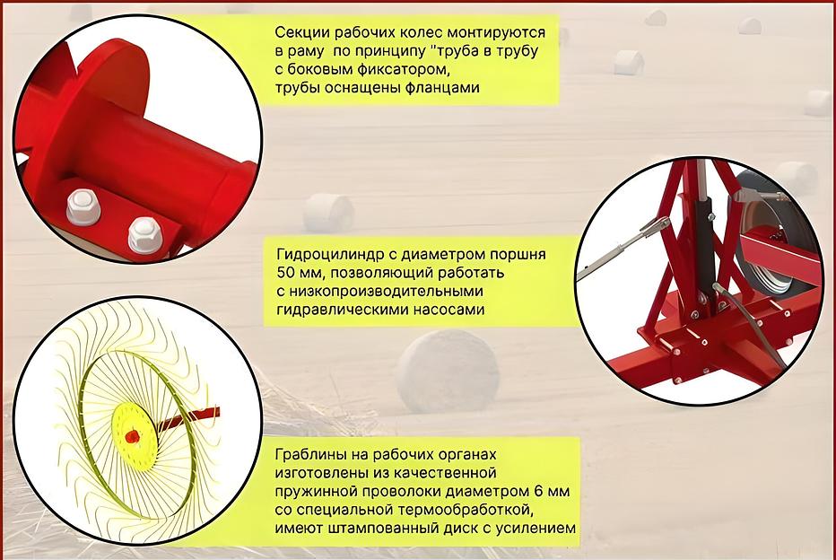 Грабли ворошилки ГКП-6,0 S7 фото 6