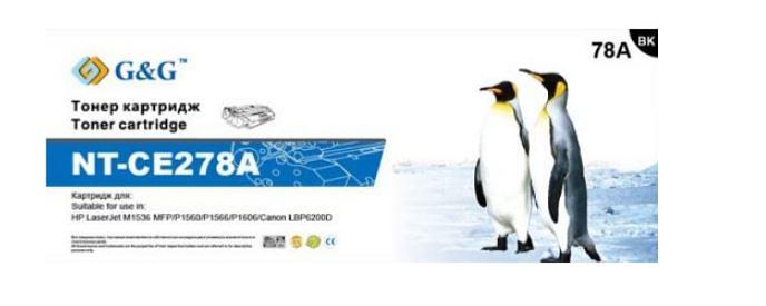 Картридж Cartridge G&G for HP LJ P1560/P1566/P1606/M1536; Canon MF4410/MF4412/MF4420/D520/D530/D550/MF4450/MF4452/MF4550/MF4570/MF4770/MF4880dw/MF4890/MF441 (GG-CE278A) фото 1