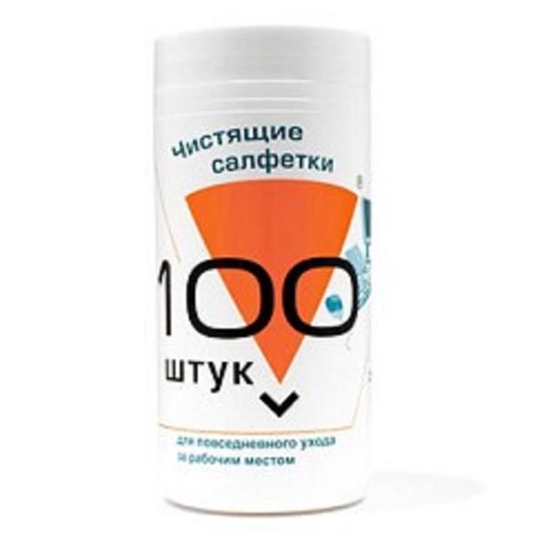 Konoos KBU-100 Салфетки для комп. техники в банке, 100 шт. фото 1
