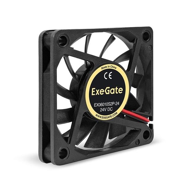 Exegate EX295203RUS Вентилятор 24В DC ExeGate EX06010S2P-24 (60x60x10 мм, Sleeve bearing (подшипник скольжения), 2pin, 3000RPM, 24.1dBA) фото 1