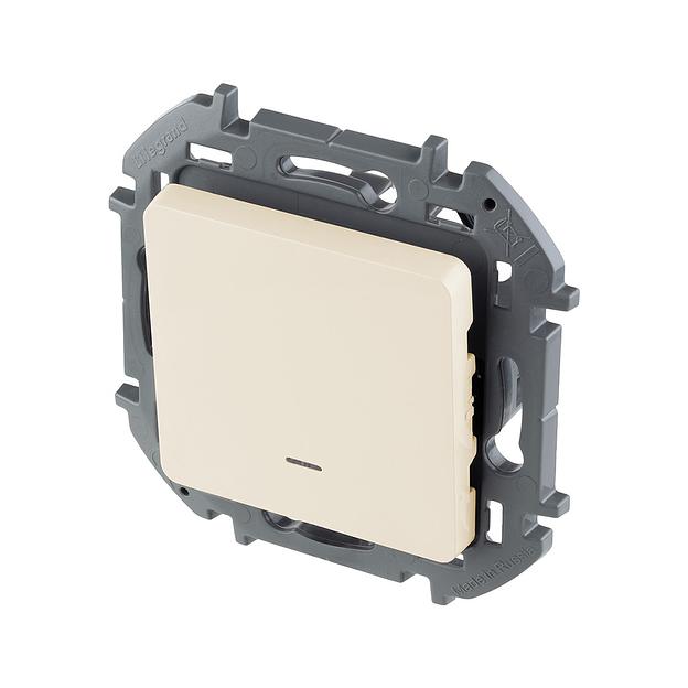 Переключатель одноклавишный с подсветкой Legrand 673661 Inspiria с/у слоновая кость 673661 фото 1