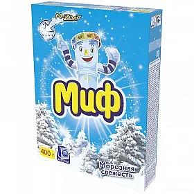 Стиральный порошок-автомат «Миф 3-в-1» Морозная свежесть 400 г ОПТ фото 1