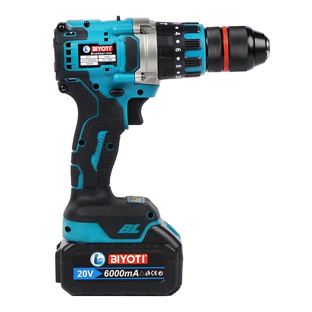 Шуруповерт бесщеточный BIYOTI 20В ударный с рукояткой BYT-CED05 фото 7