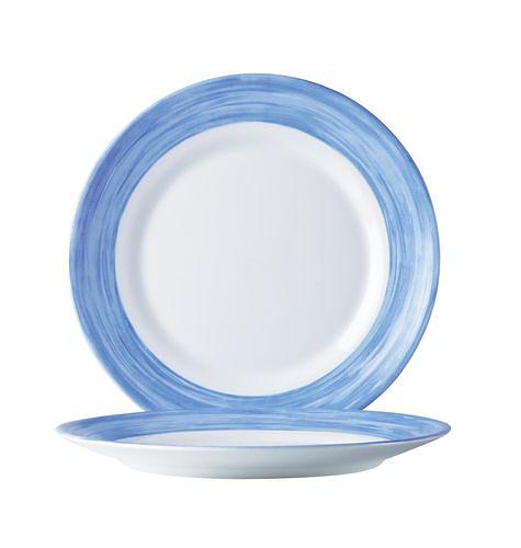 Тарелка d=155 мм. голубой край Браш /1/24/ фото 1
