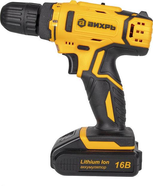 Дрель-шуруповерт Вихрь ДА-16Л-2К аккум. патрон:быстрозажимной (кейс в комплекте) (72/14/32) фото 2