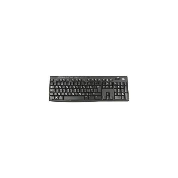 Клавиатура Logitech K270, USB, Радиоканал, с гравировкой, черный + белый [920-003058] фото 1