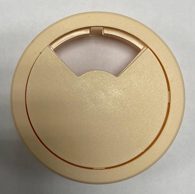 Розетка компьютерного стола d=60мм, кремовый фото 1