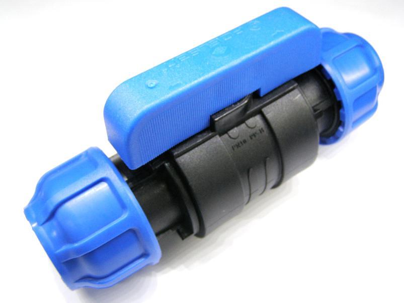 Кран шаровый ПНД 20x20 мм компрессионный фото 2