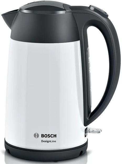 Чайник электрический Bosch TWK3P421 1.7л. 2400Вт белый/черный (корпус: нержавеющая сталь) фото 1