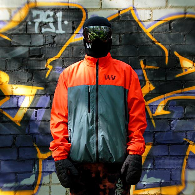 Сноубордическая куртка (парка) Code Ogee серый, оранжевый ОПТ фото 2