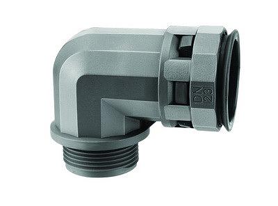 Муфта 90 грд. труба-коробка DN 48 мм, М50х1,5, полиамид, цвет черный фото 1