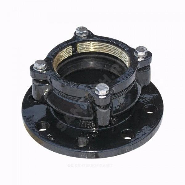 Муфта чугун соединительная для ПЭ труб Ду 150 (Дн 160-160) Ру16 L=115мм ПФРК-Е фото 1