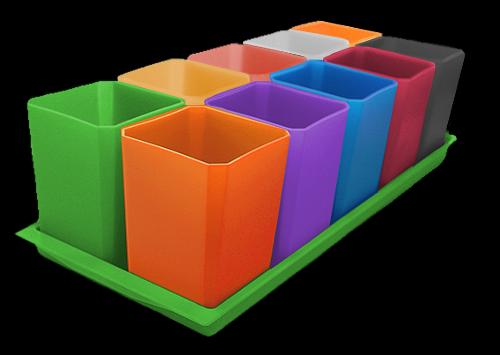 Набор горшков для рассады (10 шт) с поддоном, опт фото 7