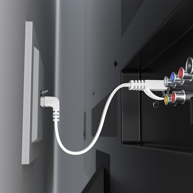 GCR Патч-корд PROF плоский 3.0m, UTP медь кат.6, белый, нижний угол, ethernet high speed 10 Гбит/с, RJ45, T568B Greenconnect GCR-54656 фото 3