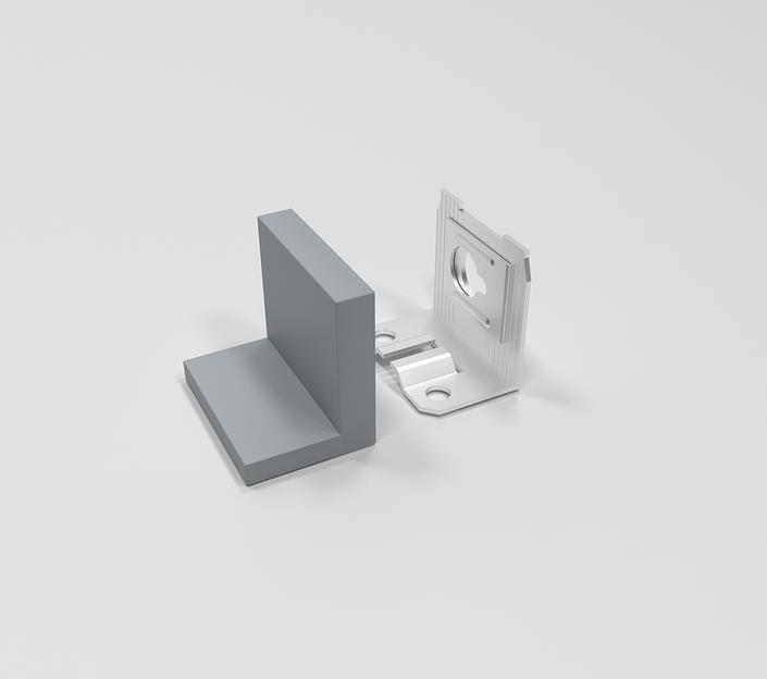 Навес L-образный в сборе, серый фото 1