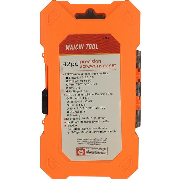 Набор Бит И Торцевых Головок С Отверткой-Трещоткой (42 Предмета) Maichi Tool 6605 фото 4