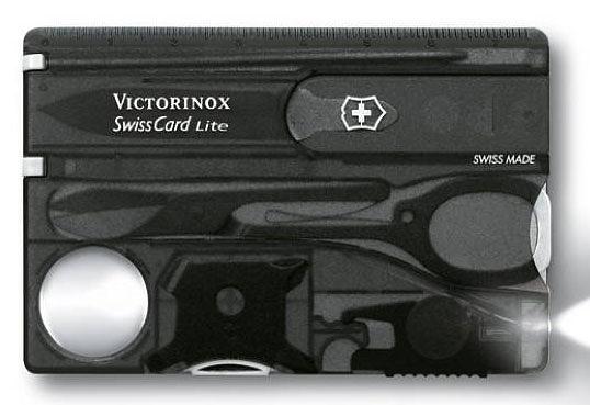 Швейцарская карта Victorinox SwissCard Lite (0.7333.T3) черный полупрозрачный коробка подарочная фото 2