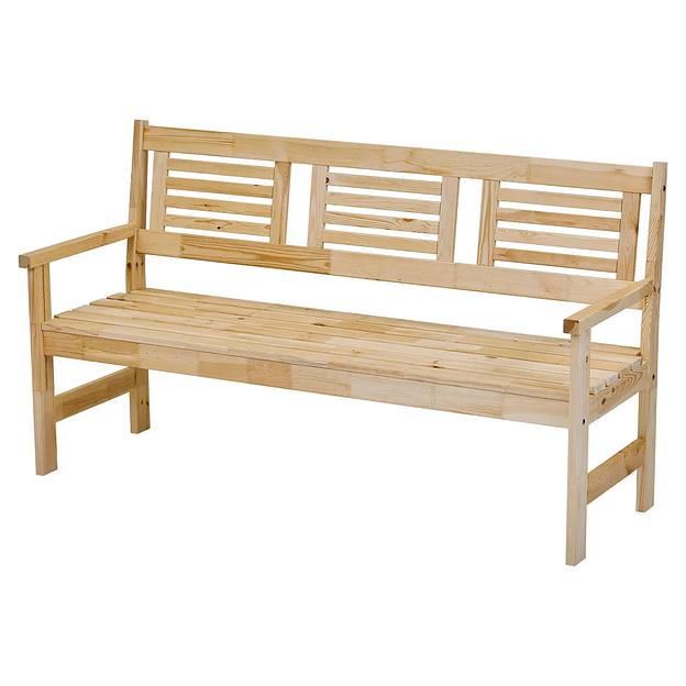 Скамья деревянная для сада и дачи, для 3-х человек Хольмен ОПТ фото 1