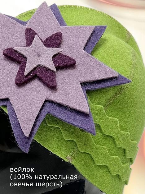 Шапка для бани и сауны женская Горизонт «Нежность» ОПТ фото 5