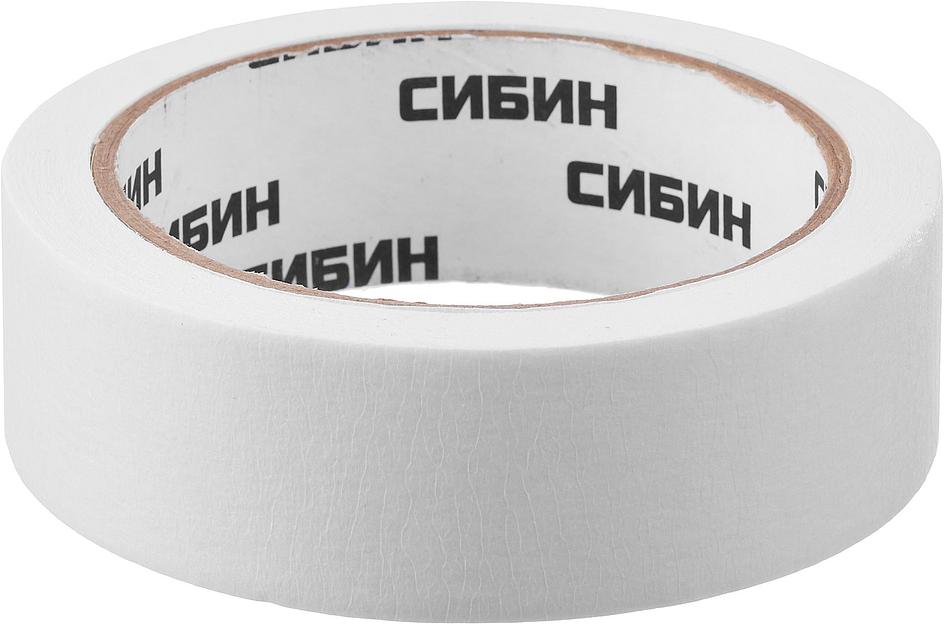 СИБИН 30 мм х 25 м, креповая, малярная лента (12111-30) фото 1