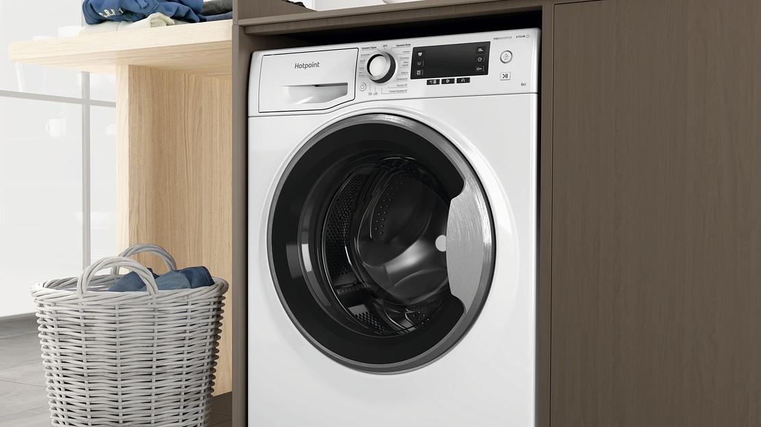 Стиральная машина Hotpoint NSD 6239 S VE RU класс: A загр.фронтальная макс.:6кг белый инвертер фото 5
