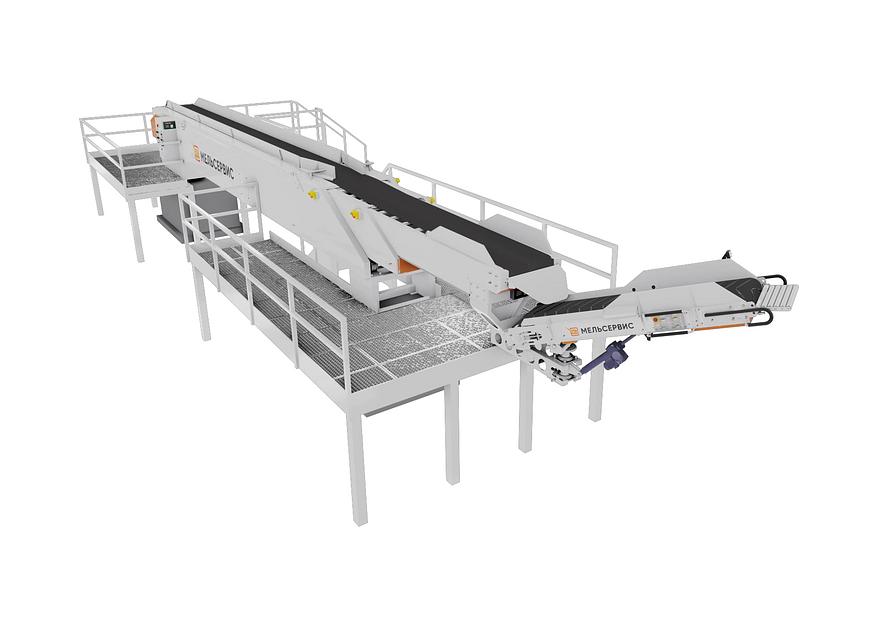 Погрузчик конвейерный телескопический в автотранспорт МС-ПКТ-А-12.4 на заказ фото 1