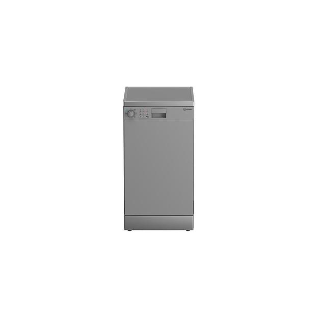 Посудомоечная машина Indesit DFS 1A50 S, узкая, напольная, 44.8см, загрузка 9 комплектов, серебристая [869894100080] фото 1