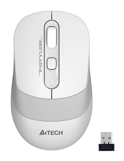 Мышь A4Tech Fstyler FG10 белый/серый оптическая (2000dpi) беспроводная USB (4but) фото 2