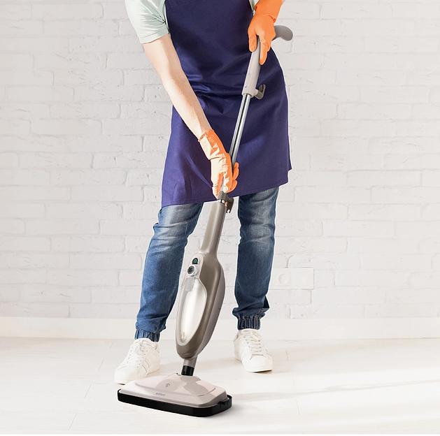 Швабра паровая Kitfort КТ-3910 1300Вт бежевый фото 8