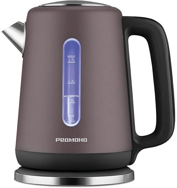 Чайник электрический Редмонд KM238 1.7л. 1500Вт серо-коричневый корпус: пластик фото 1