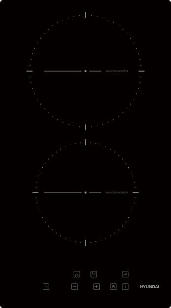 Индукционная варочная поверхность Hyundai HHI 3710 BG черный фото 1
