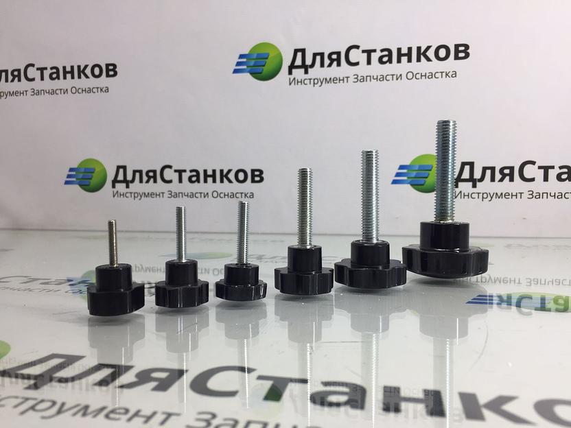 Ручка-винт «Барашек» М6, 30 мм, D25 ОПТ фото 2