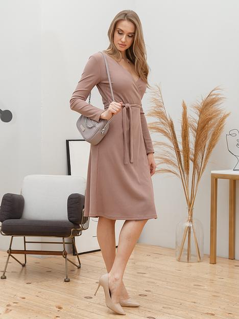 Платье с запахом трикотажное «Ванесса» Anna Ricco АРК006-2021-105 опт фото 3
