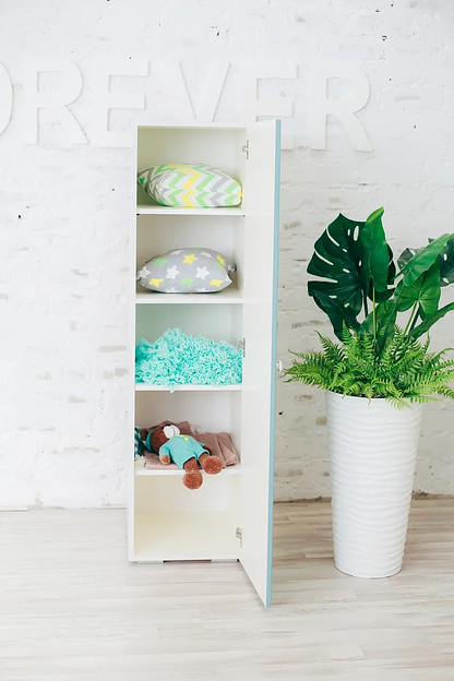 Шкаф пенал детский «Домик» розовый фото 4